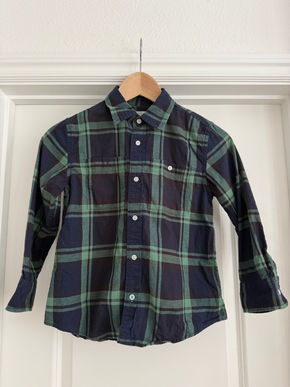 Crewcuts boys long sleeve lightweight flannel plaid shirt